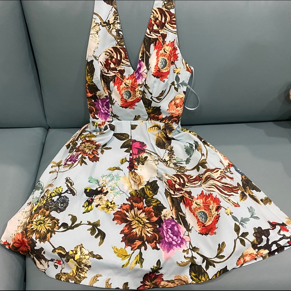 Ted Baker Mid Summer Print Halter Dress